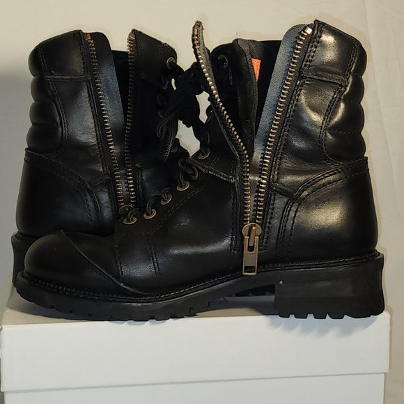 Harley Davidson genuine leather bike riding boots size 10.5 - Picture 6 of 8